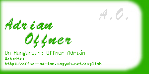 adrian offner business card
