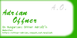 adrian offner business card